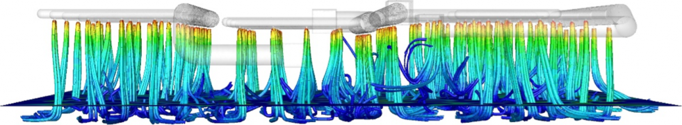 A segmented fabric duct profile